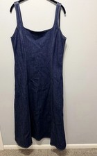 Madewell x Alexa Chung Denim Tank Midi Dress in Pellson Wash Size 14 Cotton