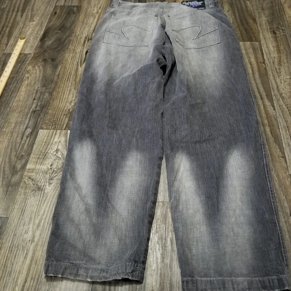Vintage Lot29 Jeans Men’s 38 Black/Gray Relaxed Loose Skate Rap Hip-Hop Y2K - Image 2 of 4