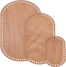 Oval Wooden Basket Base Set for DIY Crochet and Knitting Projects