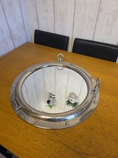 Next Retail Large 20" Chromed Porthole Nautical Wall Mirror