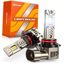 9005/HB3 LED Bulbs, 12X Super Brighter, 1:1 Halogen Size, L2S 9005/HB3 White