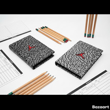 Libro de cuadros de mando con estampado de elefante Air Jordan lona impermeable (negro)