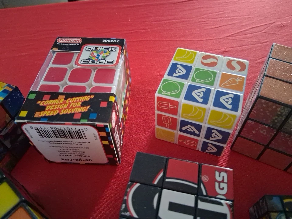 Rubiks Cube 13 Piece Batman Christmas Halloween Glitter Football Rubix Cubes LOT - Image 4 of 4