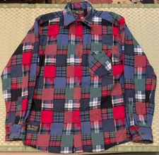 Vermont Flannel Company Patchwork Design Shirt Men's Size XL Made in USA