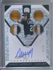2019 Panini Chronicles Rookie Cornerstones Crystal 40/49 Ramon Laureano Auto 2l4