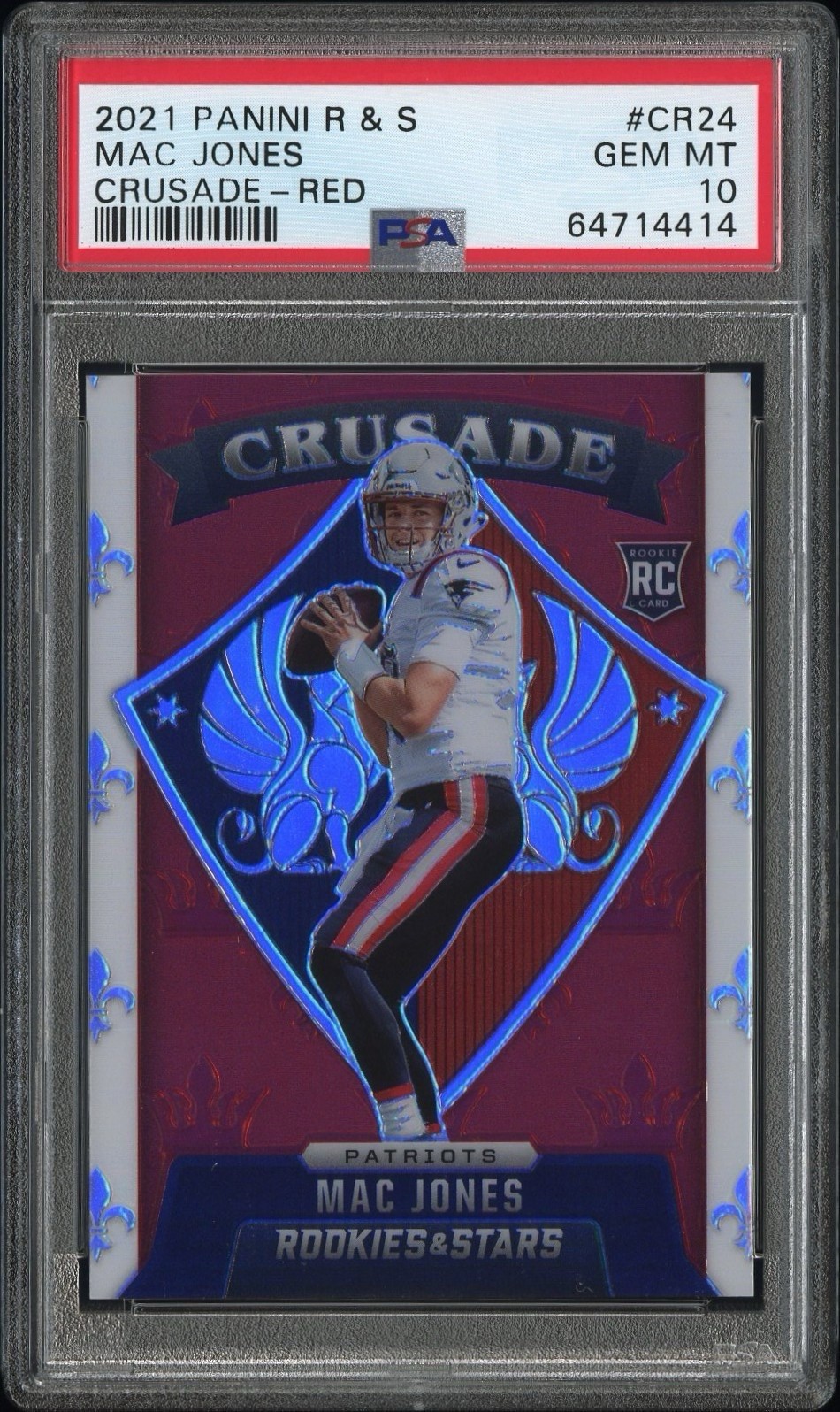 Mac Jones Panini Rookies & Stars Crusade #CR24 Red