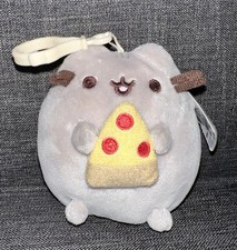 Gund Pusheen Pizza Plush With Clip New With Tag Cat Keychain