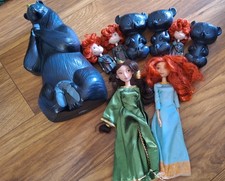 Disney Store Merida Doll, Queen Elinor, Harris, Hubert, Hamish and Bears