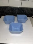 Three Vintage Pyrex Delphite Blue Refrigerator Dish (DISH ONLY)