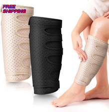 Lymphedema Compression Wraps Calf Adjustable Brace 5 Strap Leg Wraps 2 Pcs NEW