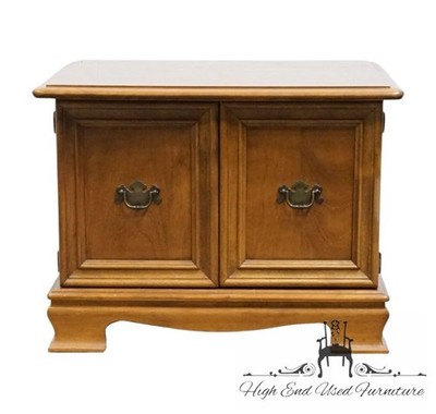 ETHAN ALLEN Heirloom Nutmeg Maple Colonial Early American 27'' Square Accent S...