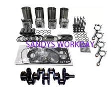 Overhaul Rebuild Kit Crankshaft For Yanmar 4TNE106 S4D106 4TNE106T Engine Loader
