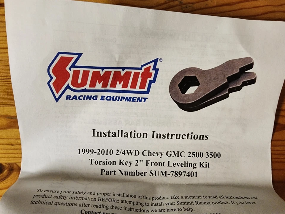 Kit de elevación niveladora de llave barra de torsión delantera de 2" 99-10 Chevy GMC HD 2500 3500 Foto 2 de 4