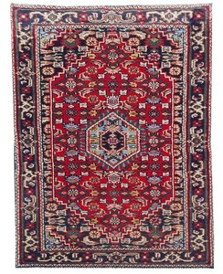 Amazing Hand Knotted Vintage Tribal Bijour Wool Area Rug 5.5 x 2.10 Ft