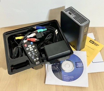 WD Western Digital WD TV HD Media Player WD00AVN w/ Remote Power Cable - Tested