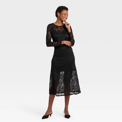 chinese dress ladies RSVP Ready Lace Asymmetric Ruffle Midi Dress