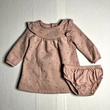 Carters Fleece Floral Dress Set 9m Pink Bloomers Ruffle