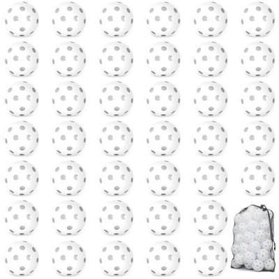 40 Pack Baseball Practice Balls Plastic Training Balls Lightweight Hollow Sof...