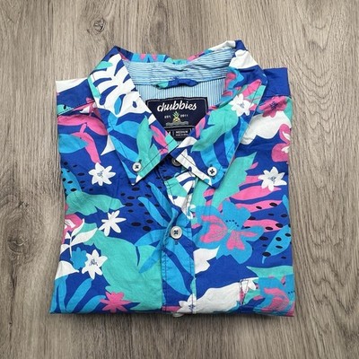 Chubbies The Nectar Friday Short Sleeve Button Down Shirt Men s Size M Medium