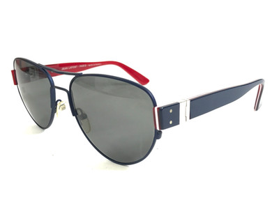 Jeans Lafont Sonnenbrille HURRICANE 367 Marineblau Rot Pilot Rahmen Mit Grau