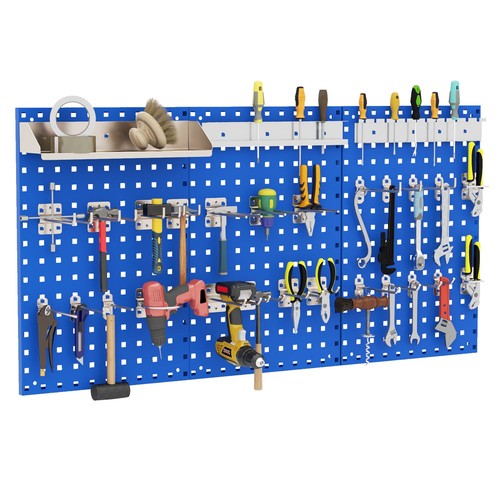 3 Pcs Pegboard Wall Organizer w/25 Hooks Drill Bit Holder Screwdriver Holder - Picture 1 of 10