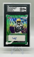 2022 Pro Set Metal Romeo Doubs (RC) Green Wave Auto /10 SGC 10/9