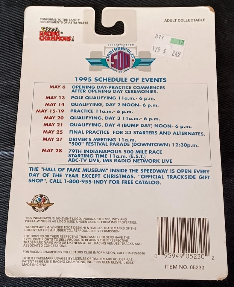 Indianapolis 500 1995 Diecast Indy Racing Champions Car - NUEVO Jacques Villeneuve Foto 2 de 2