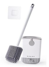 Silicone Toilet Bowl Brush with Ventilated Holder, Toilet Brush and 1 Pack