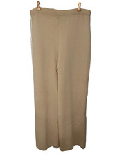 St John Marie Gray Knit Pull On Trousers Pants Womens Sz 10 Ivory Cream