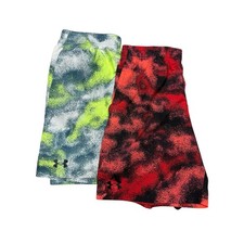Under Armour Boys Youth XL Athletic Shorts Lot of 2 Neon Print Performance