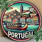 Vintage Portugal Style Aluminum Tin Metal Signs Home Décor 8x8