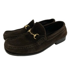 Gucci Bit Loafer Suede Dark Brown Women's Size EU38/US8