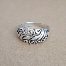 Sabrina Silver 925 Sterling Swirl Small 4.5 S...