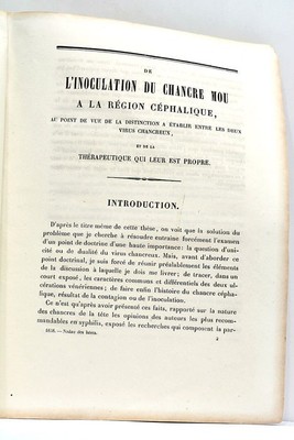 ALTES BUCH IMPFUNG WEICHER KREBS NADAUD DES ISLETS 1858