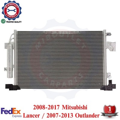 AC Condenser With Drier For 2008-17 Mitsubishi Lancer 2007-13 Outlander Aluminum