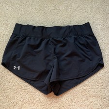 Under Armour Women's Black Fitted Running Shorts w/ Lining - Size XL - VGUC