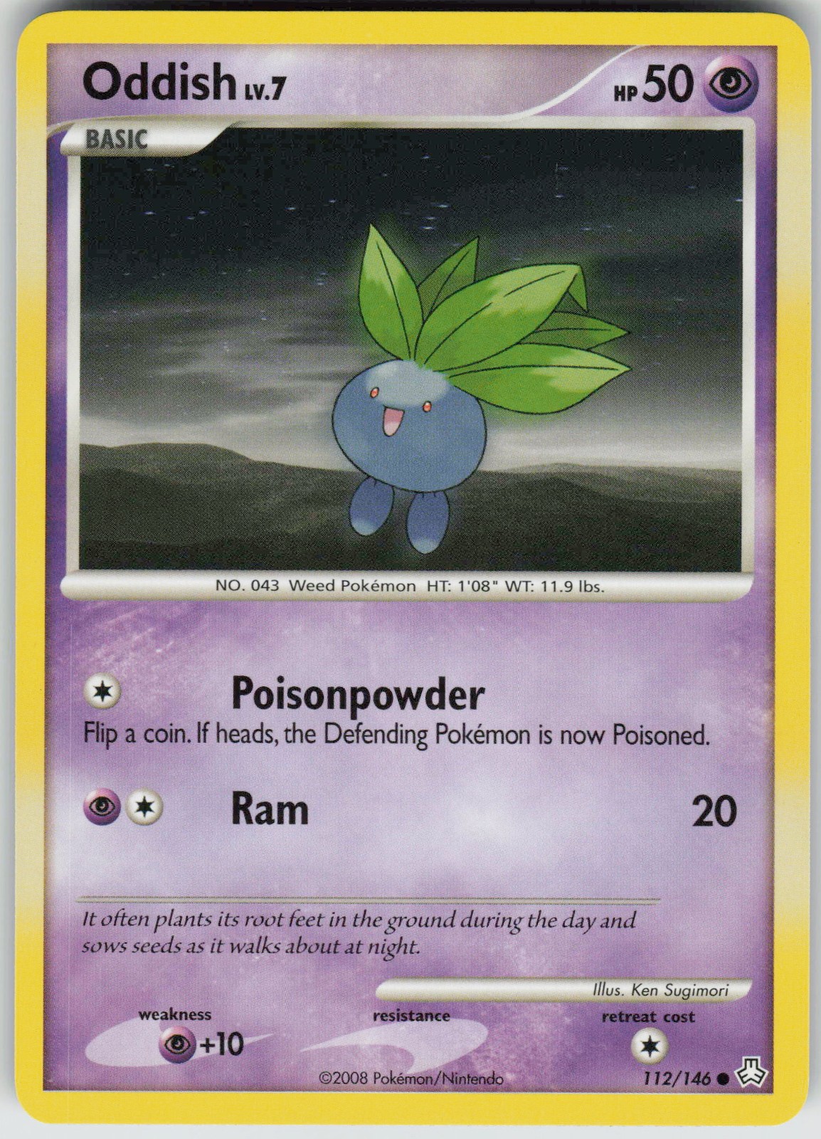 Pokemon Oddish (112) 112/146 Legends Awakened Common NM