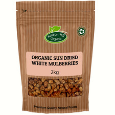 Organic Sun Dried White Mulberries 2kg by Hatton Hill Organic 13.50 per kilo