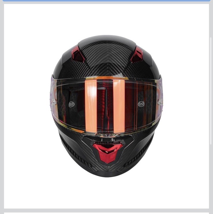 Kaese Carbon Fiber Full Face Motorcycle Helmets with Spoiler Sport,