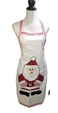Christmas Santa Claus Holiday Winter Country Kitchen Apron Handmade Decor VTG