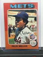 1975 Topps Baseball MLB Vintage Felix Millan Mets