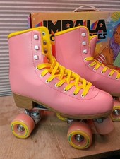 Impala Womens Pink Yellow Vegan Quad Roller Skates Size US 8 EU39