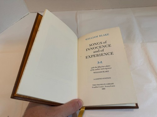 FRANKLIN LIBRARY Songs of Innocence and Experience, William Blake LEATHER 1980 - Picture 6 of 8