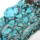 Blue Turquoise Pebble Nugget Beads 15" Strand 6-8mm 10-12mm 18-25mm 30-35mm