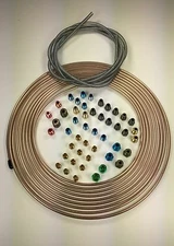 25' 3/16" Copper Nickel Roll with 45 fittings & 8 ft. of stainless Gravel Guard