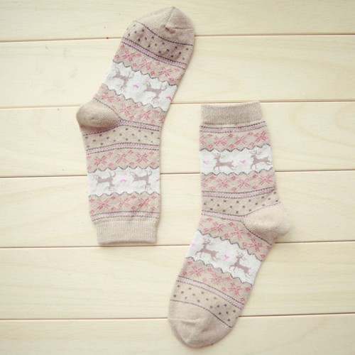 Comfortable Women Winter Socks Christmas Wool Blend Sock Cute Boho Cotton Men - Picture 29 of 32