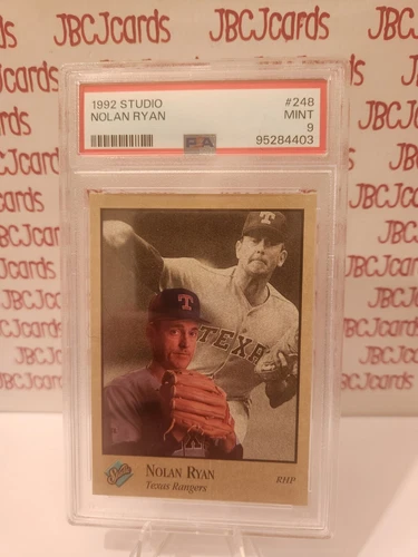 1992 STUDIO #248 NOLAN RYAN RANGERS HOF PSA 9 MINT FRESH SLAB!!
