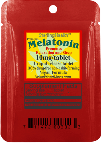 Melatonin 10 mg, 500 count bottle, or 1 (one) tablet sample pack, Rapid Release - Picture 8 of 8