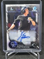 2016 Bowman Chrome Jordan Patterson Prospect Autograph Auto #CPA-JP Rockies