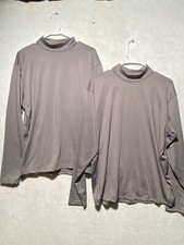 2 Sun Protection Zone Rash Guards Shirts Sz XL Gray Beach Swimming Surfing Shore